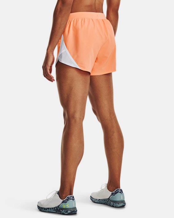 Women's UA Fly-By 2.0 Shorts, Orange, pdpMainDesktop image number 1